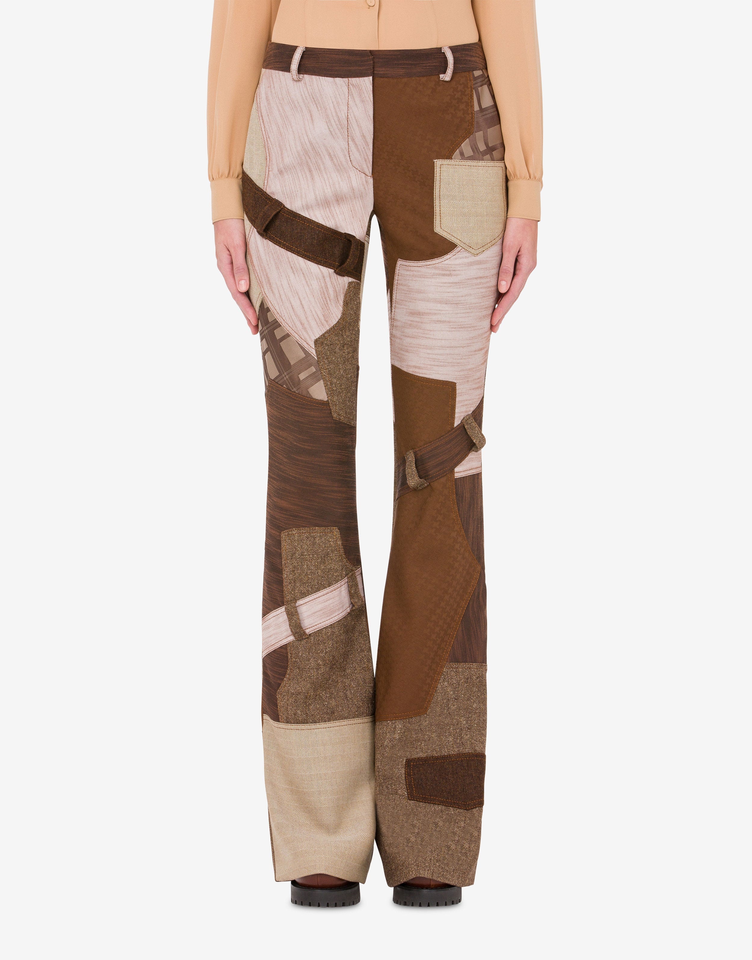 PATCHWORK FLARED TROUSERS - 2