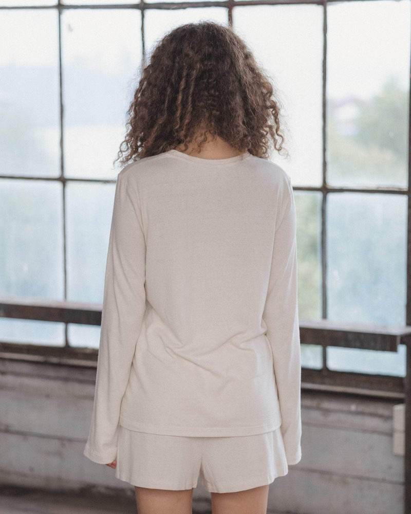 Silk Long Sleeve Tee - Wild Silk Jersey 3
