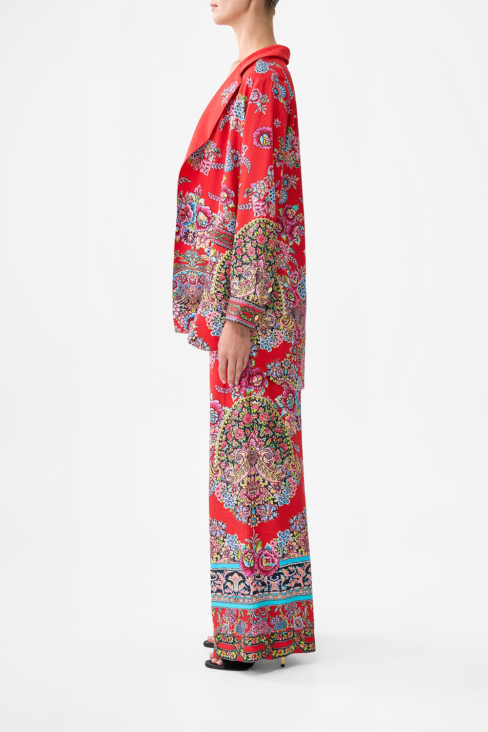 WIDE LEG WAISTED PANT - 4