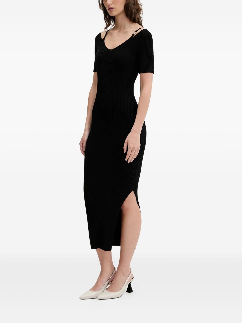 shoulder cut-out midi dress - 2