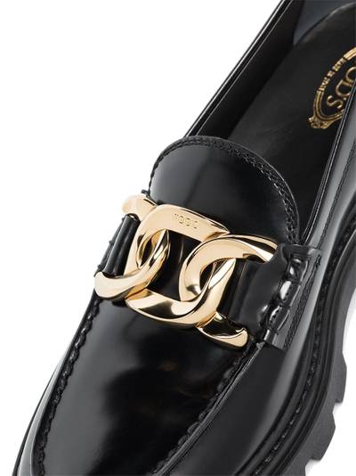 Tod's chain-detail leather loafers outlook