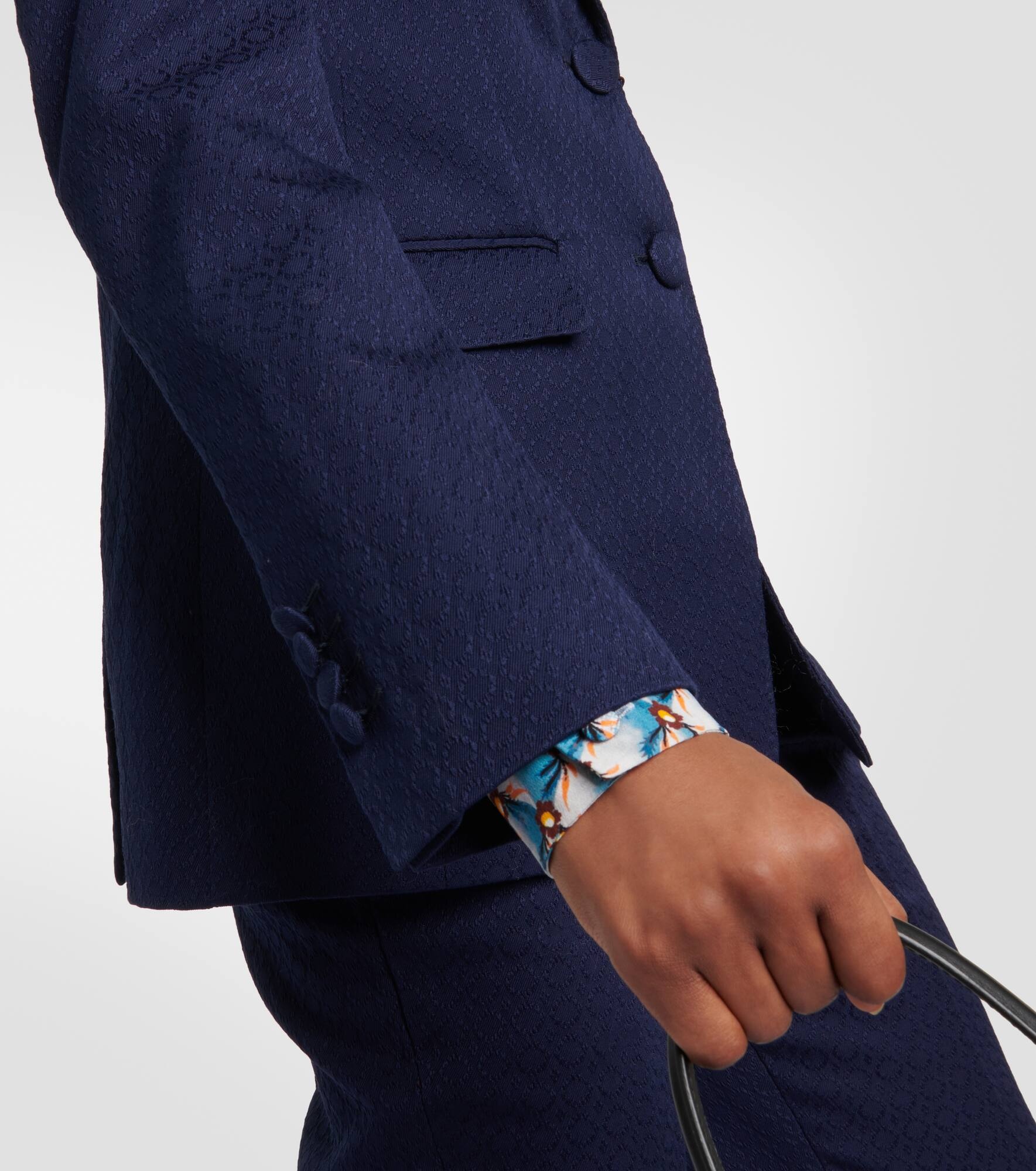 Paisley jacquard cotton blazer - 5