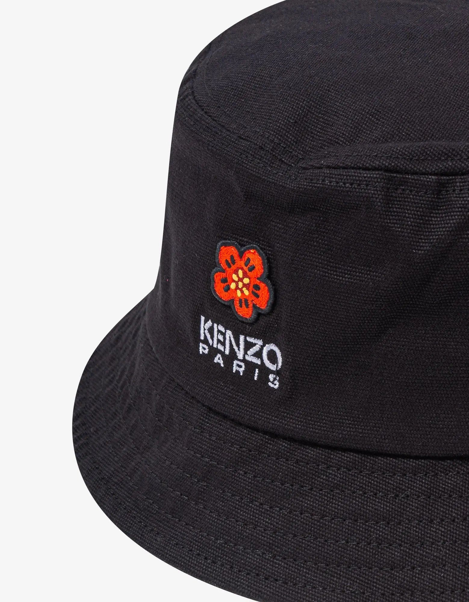 Kenzo Black 'Boke Flower' Crest Bucket Hat - 5