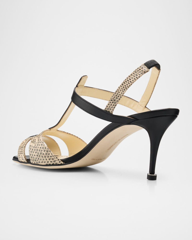 70mm Retauxlo Mixed Leather Sandals 4