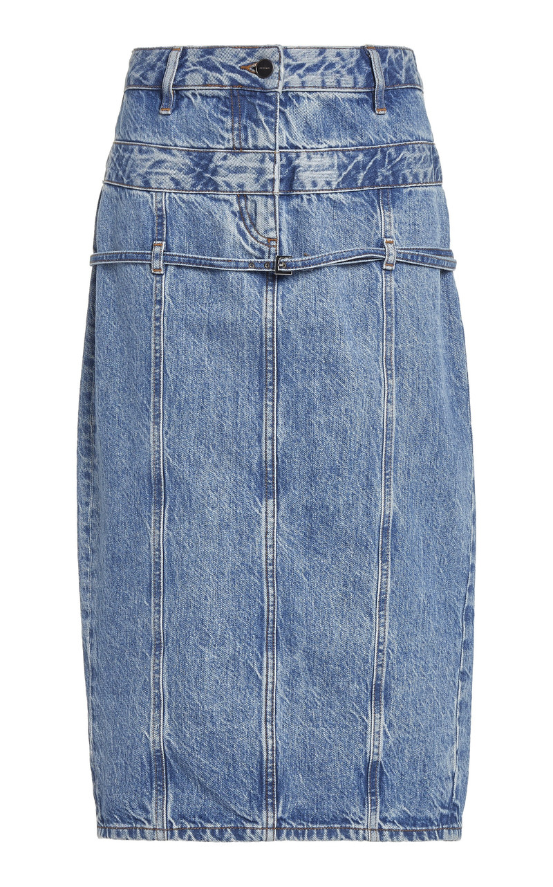 La Jupe de Nã®mes Criollo denim 미디 스커트 - 1