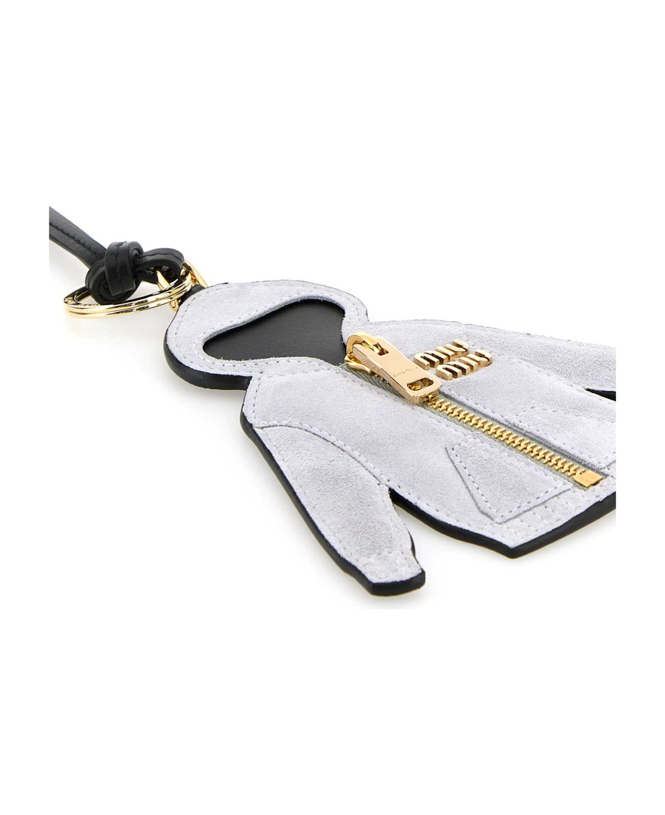 Grey Suede Keyring - 3