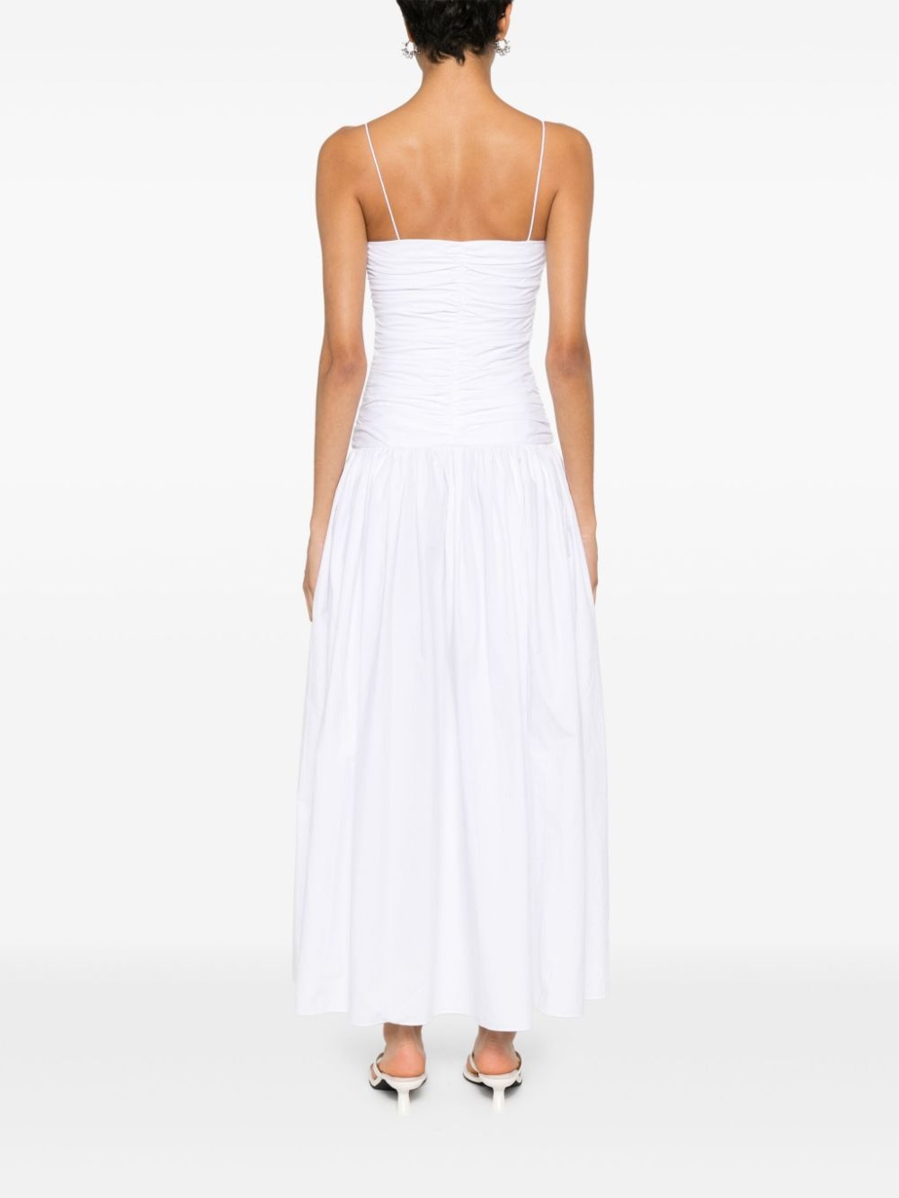gathered drop-waist dress - 4