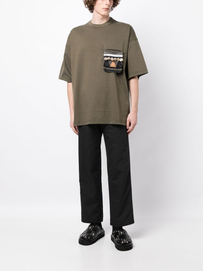 UNDERCOVER Tribal-motif cotton T-shirt outlook