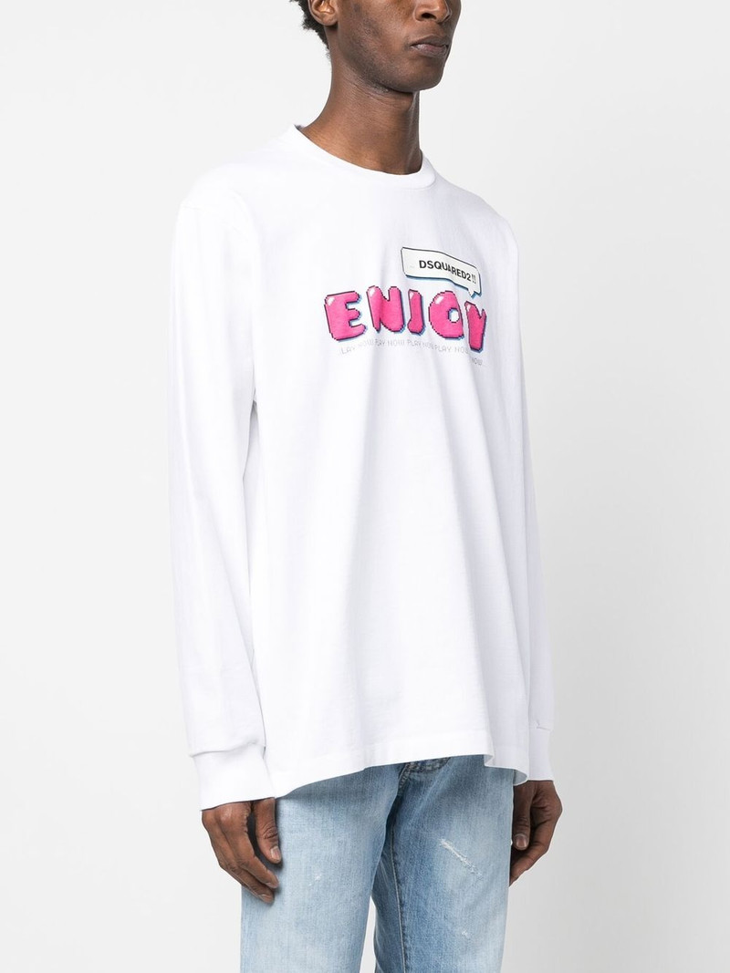 Enjoy-print long-sleeve T-shirt 3