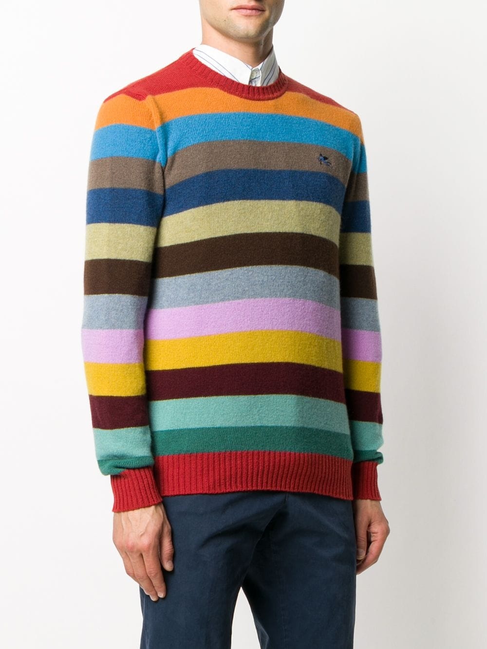 colour-block stripe jumper - 3