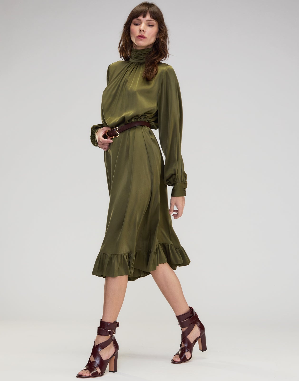 Monroe Silk Charmeuse Dress - 3