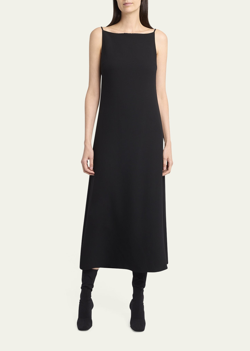 The Row Seraphina High-Neck Sleeveless Midi Dress outlook