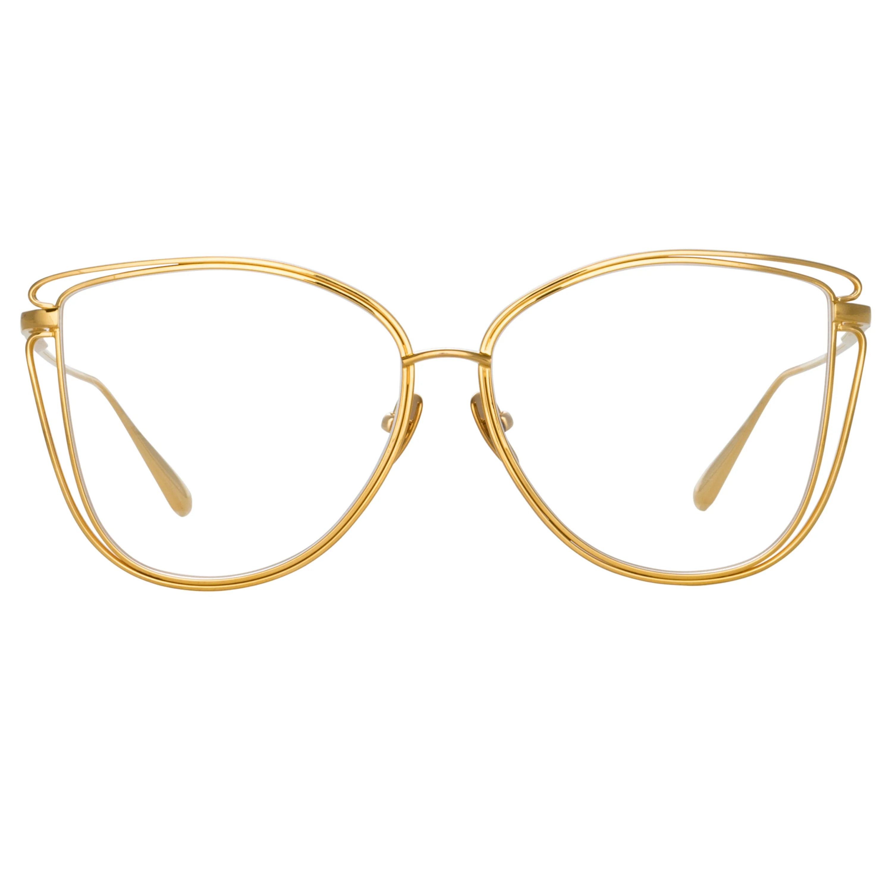 DINAH CAT EYE OPTICAL FRAME IN YELLOW GOLD - 1