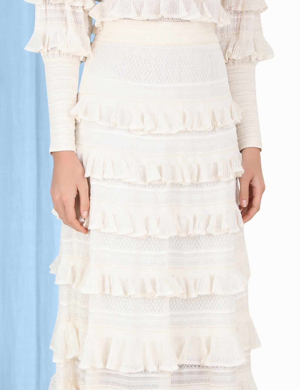 KALEIDOSCOPE RUFFLE MIDI SKIRT - 5