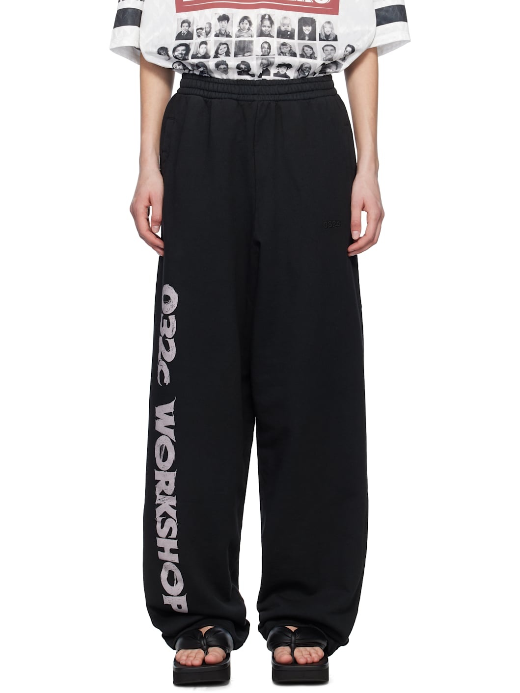 Black Outlaw Oversized Lounge Pants - 1