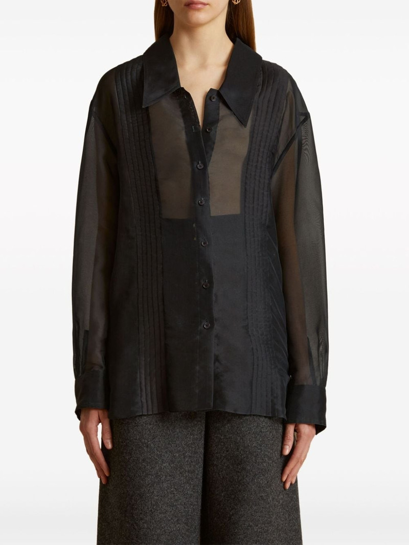 KHAITE The Nori semi-sheer shirt outlook
