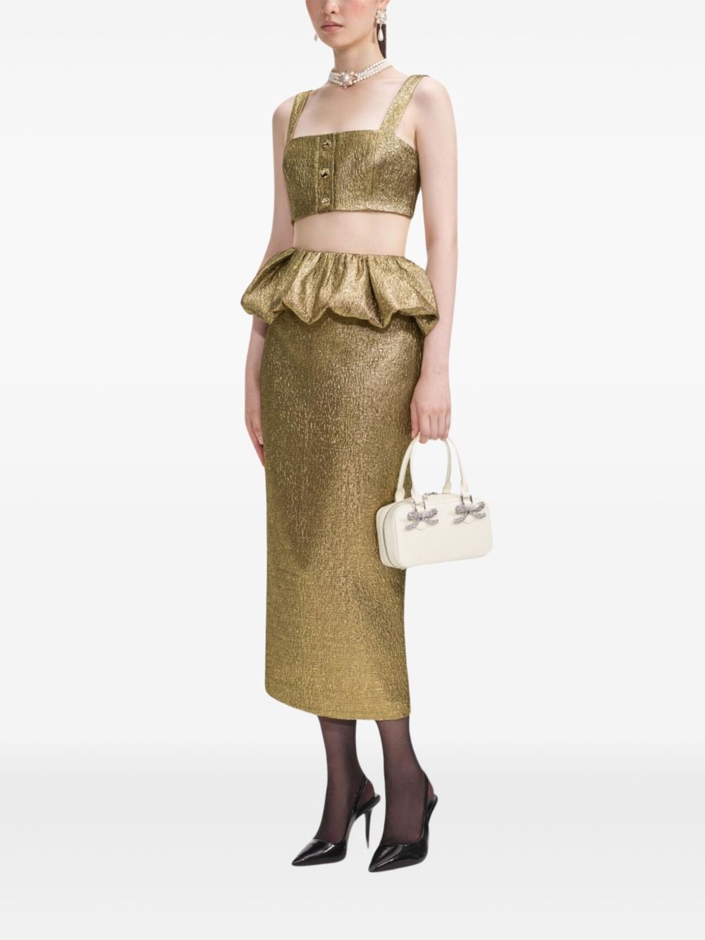 jacquard midi skirt - 3