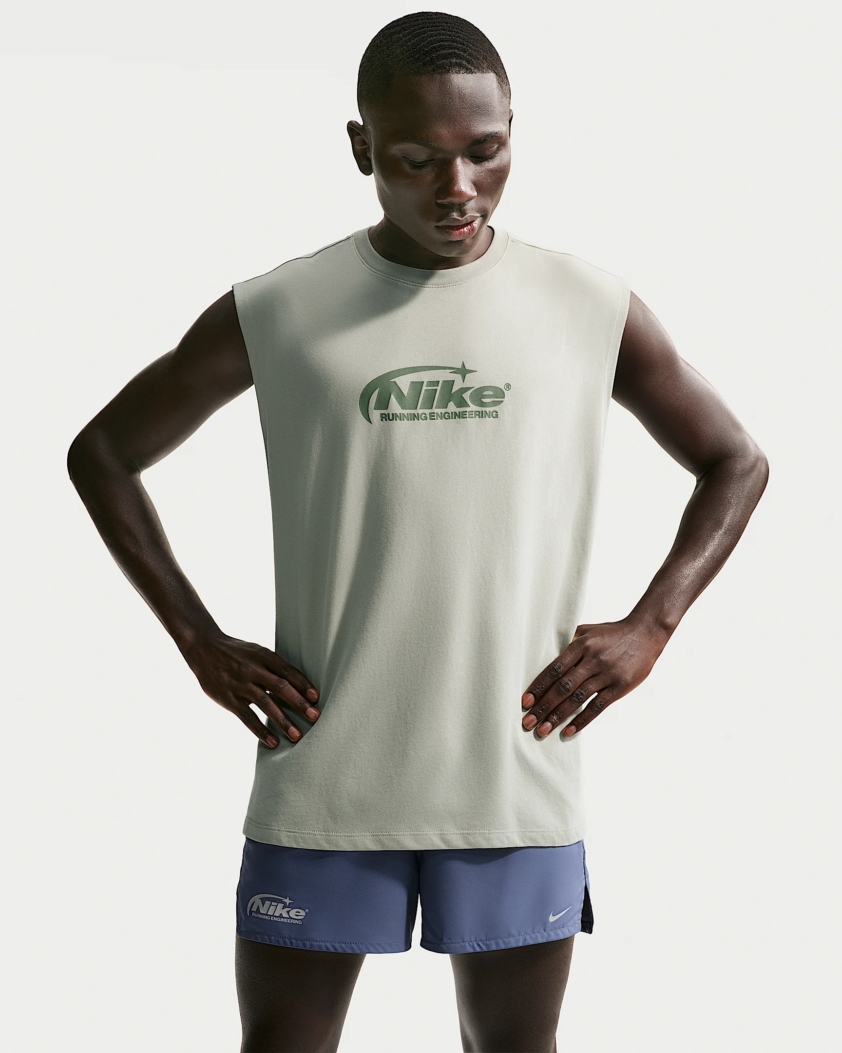 Nike Men's Dri-FIT Sleeveless Running T-Shirt - 1