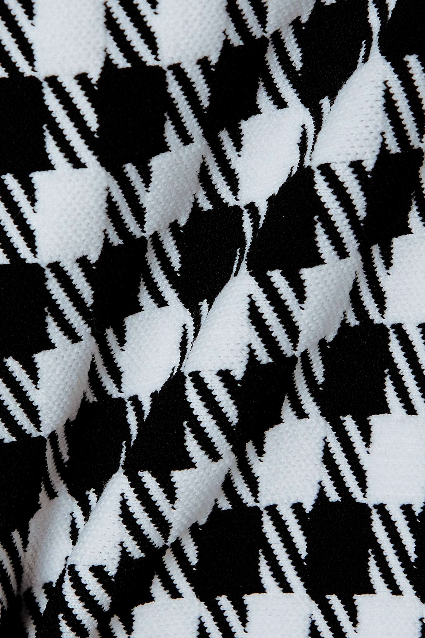 Checked knitted stirrup leggings - 4
