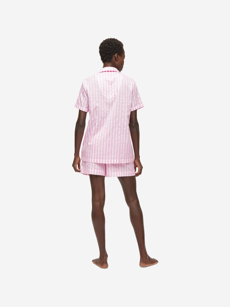 Women's Short Pyjamas Capri 20 Cotton Pink - 4