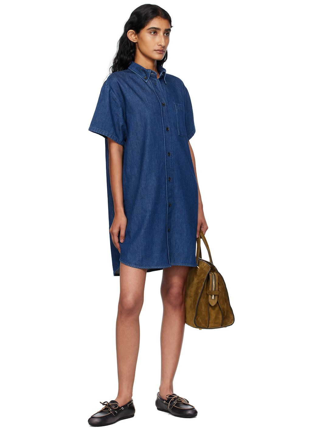 Navy Ary Denim Minidress - 4