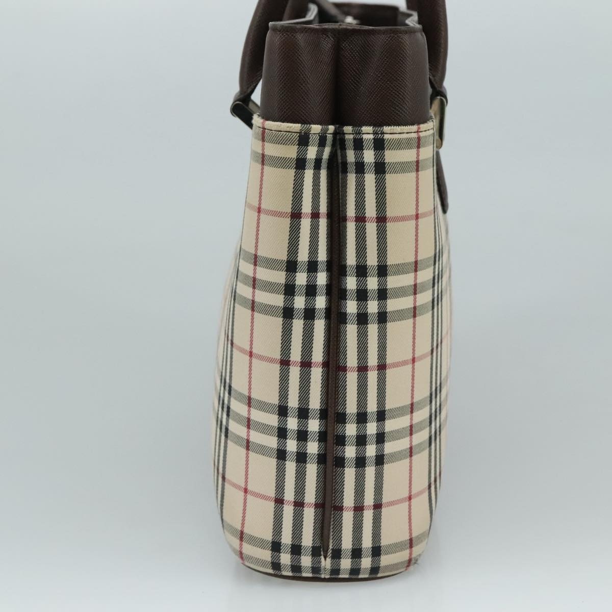Burberry Nova Check Hand Bag Canvas Beige - 4