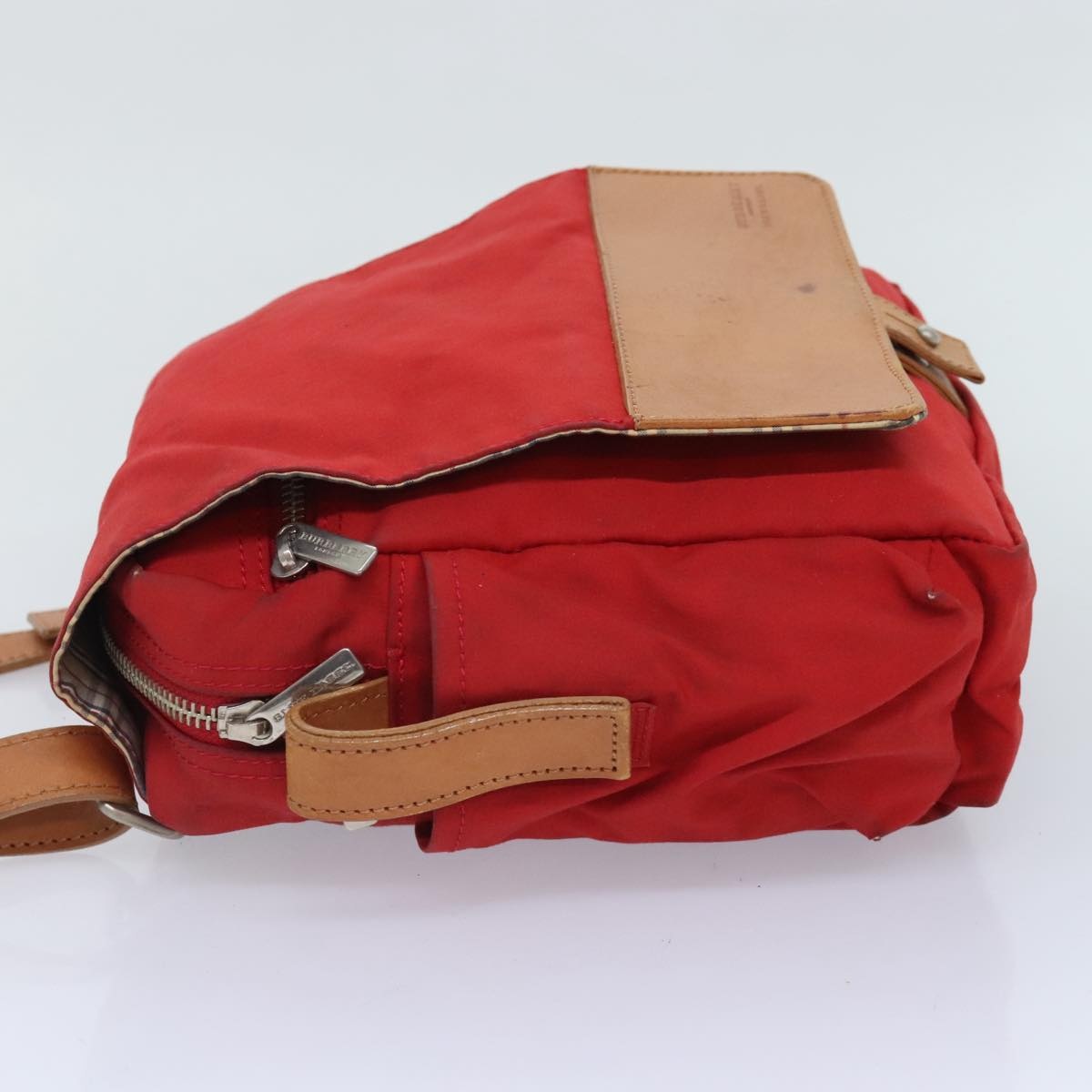 Burberry Shoulder Bag Nylon Red - 5