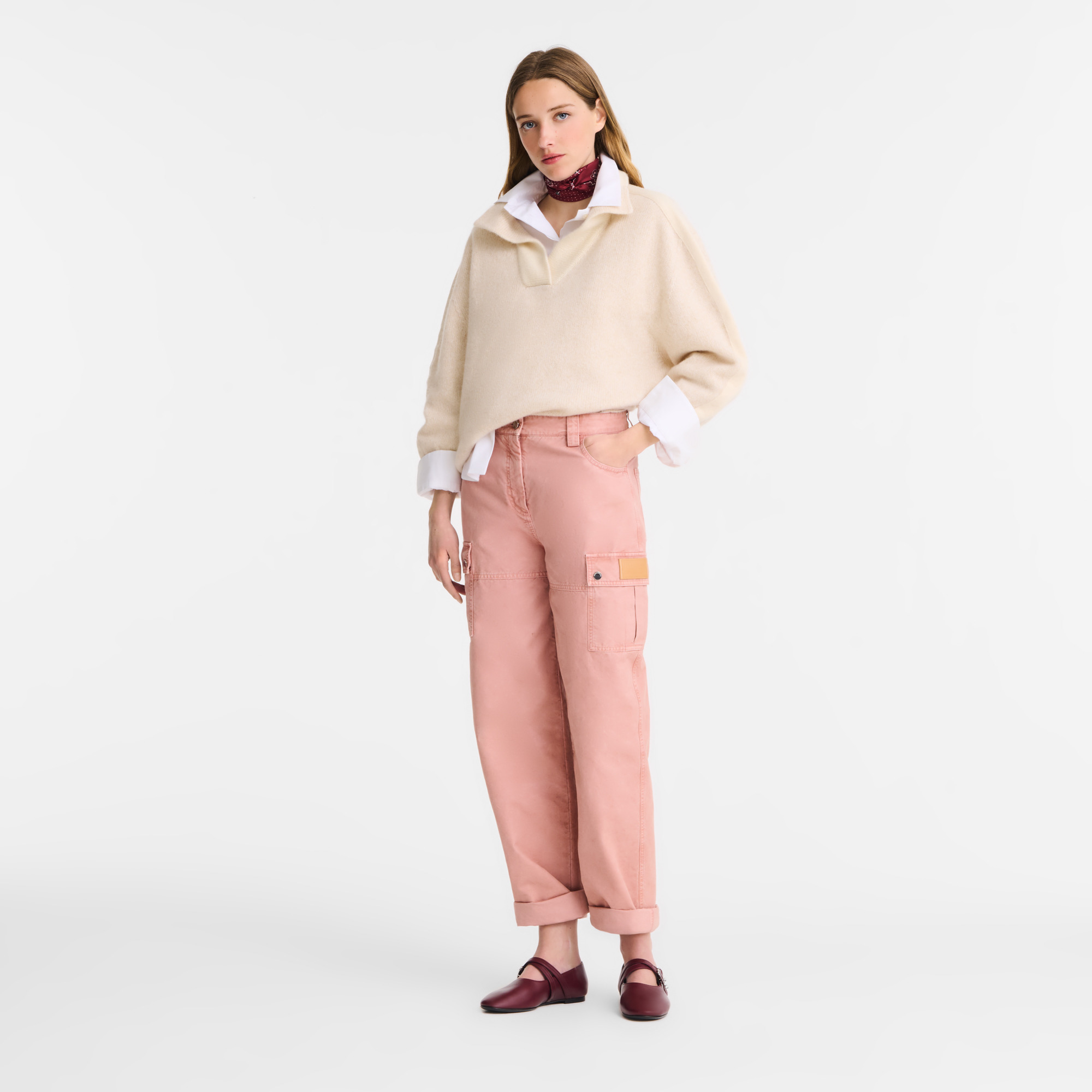 Trousers Pink Tea - Overdyed cotton - 2