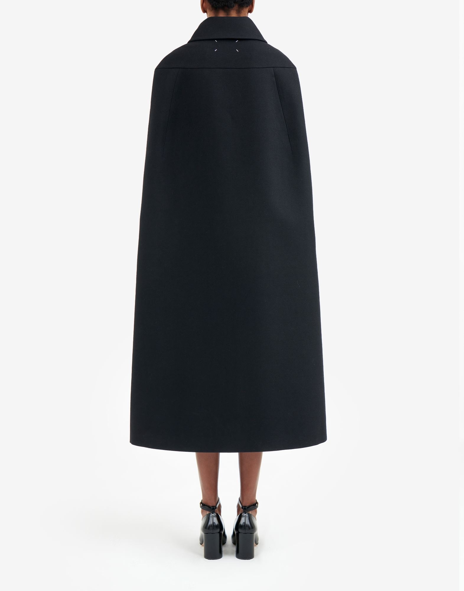 Shrug wool-cotton coat - 4