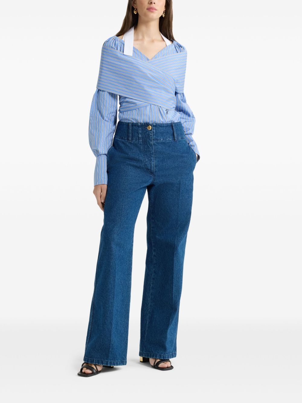 wrap poplin blouse - 2