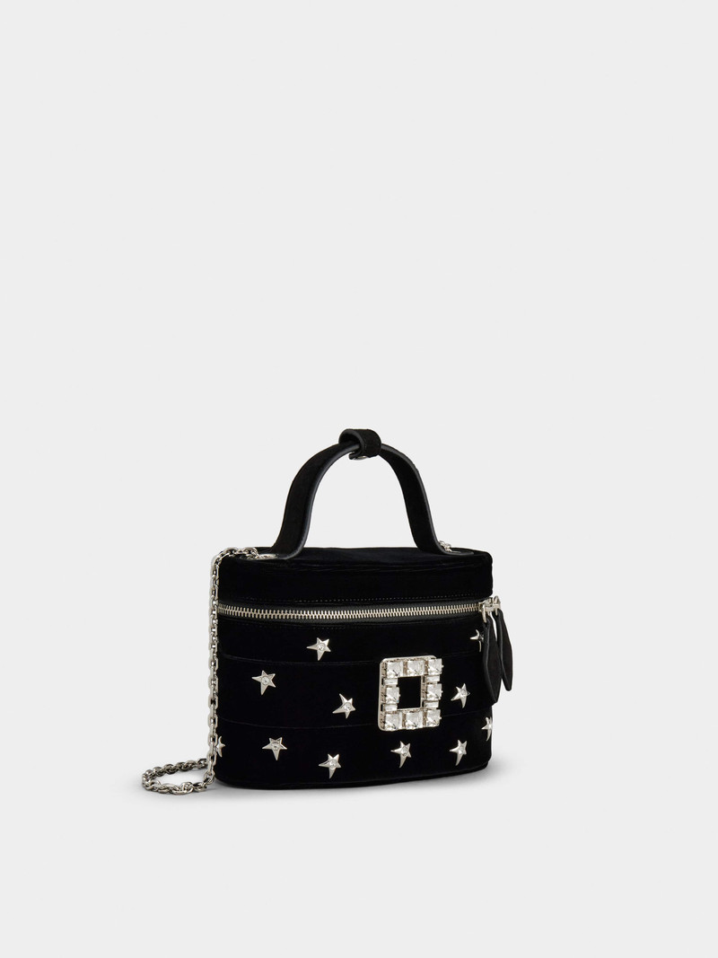 Roger Vivier Vanity Stars Strass Buckle Micro Bag in Velvet 2