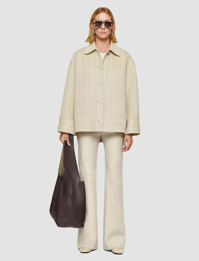 JOSEPH Molitor Geometric Double Face Wool Coat outlook