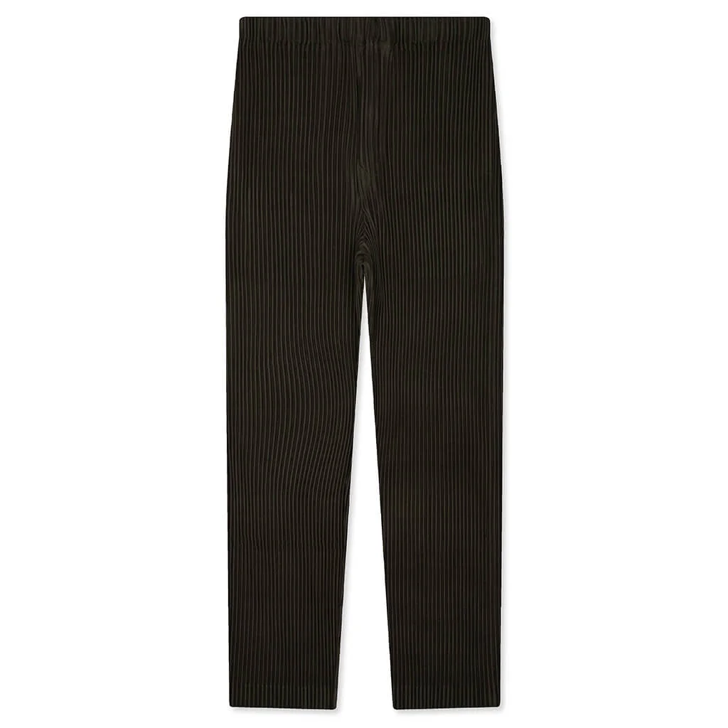 EMBROIDERY STRIPES PANTS - SHADE GRAYISH BROWN - 1