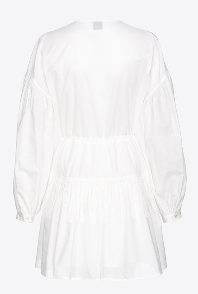 PINKO MUSLIN MINI DRESS WITH FRINGING outlook