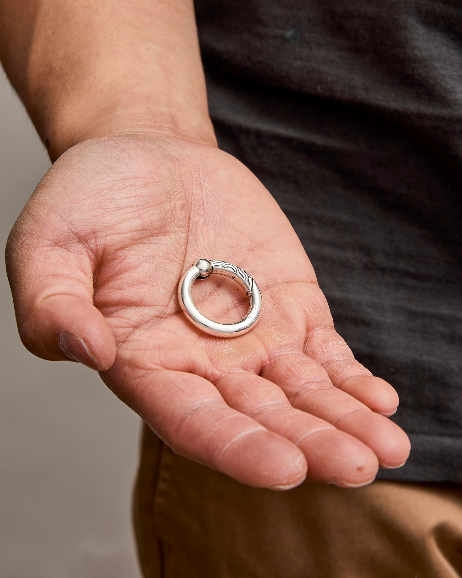 Smooth/Dessert Sessions Spring Ring A in Sterling Silver - 5