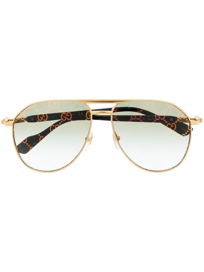 pilot-frame tinted sunglasses 1
