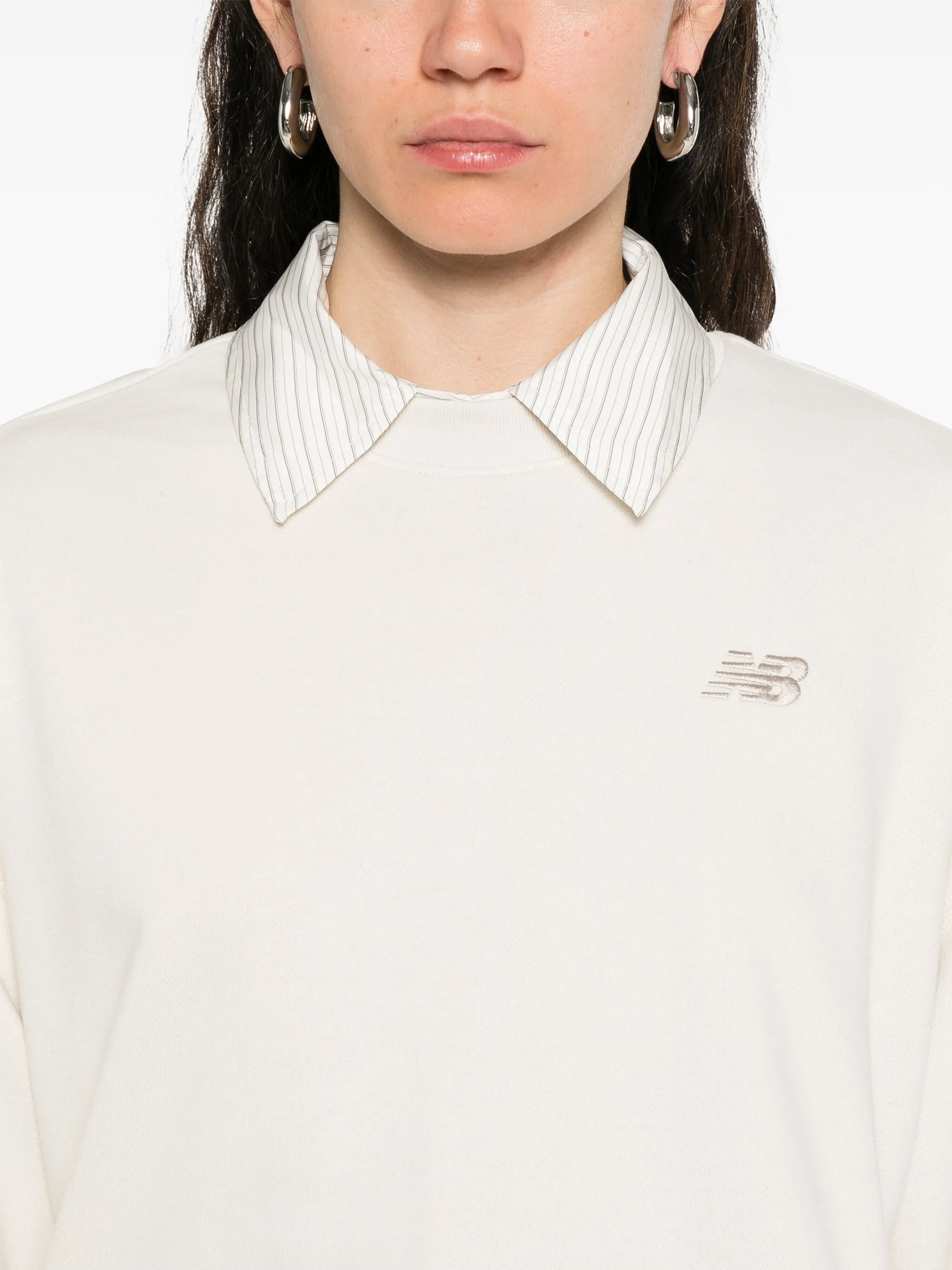 New Balance Logo-embroidered Cropped Sweatshirt - 2