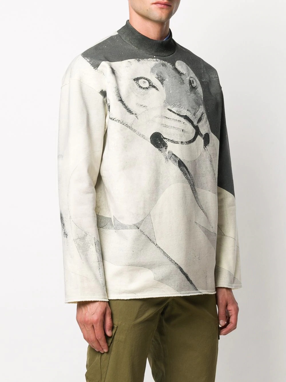 artistic tiger print sweatshirt - 3