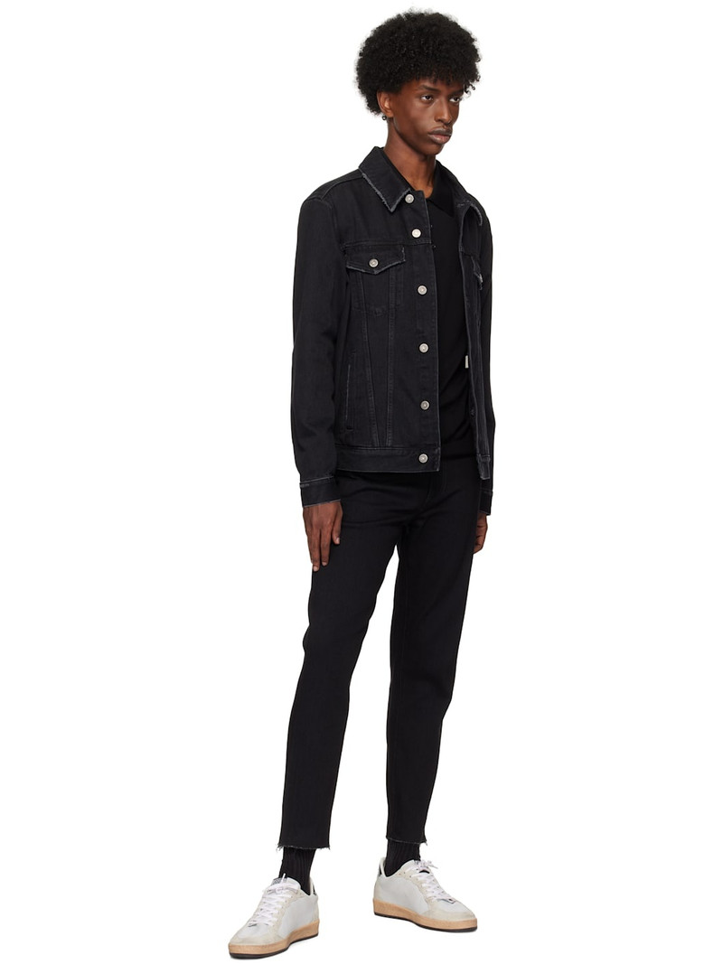 Golden Goose Black Regular One Washed Denim Jacket outlook