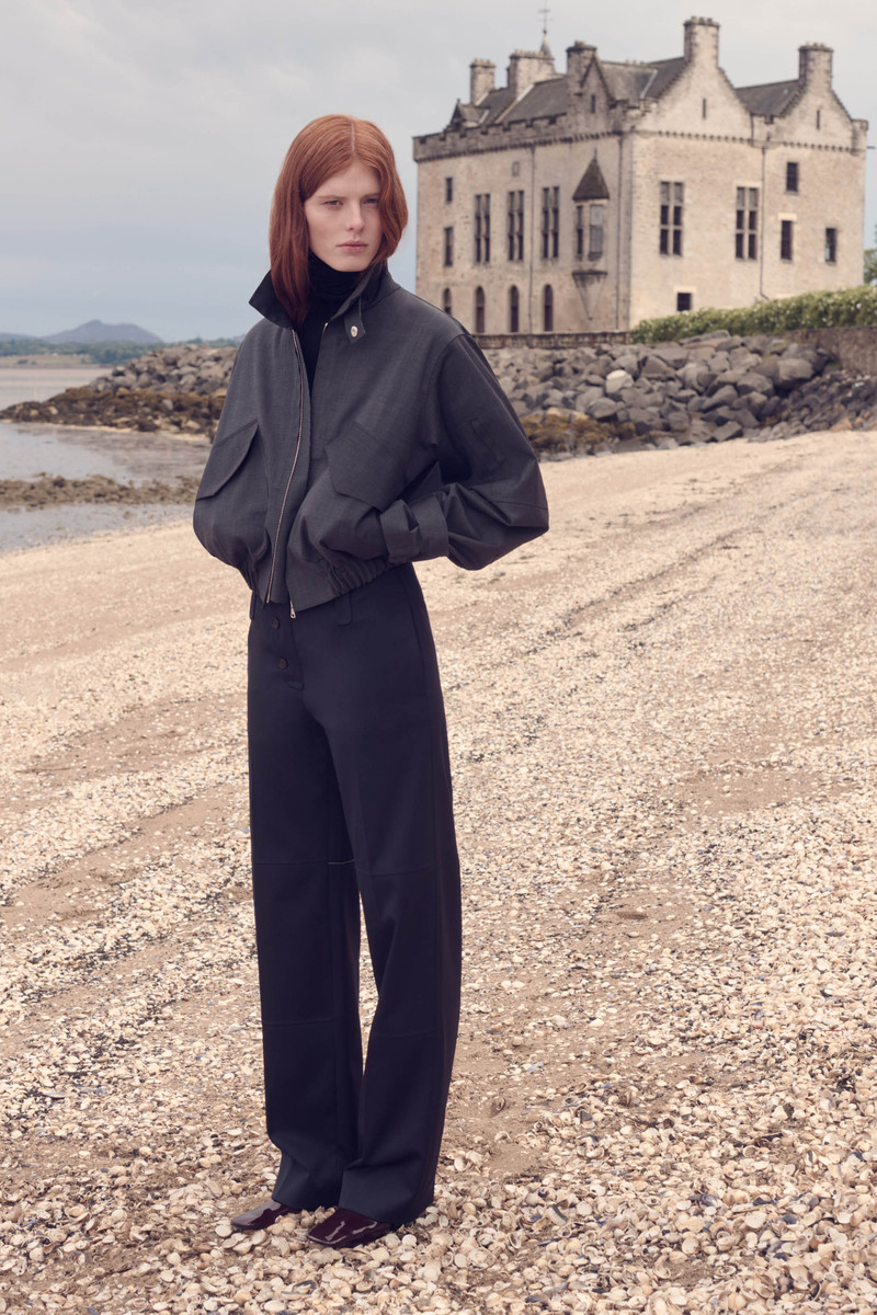 Victoria Beckham X Mackintosh Bomber Jacket In Charcoal 3