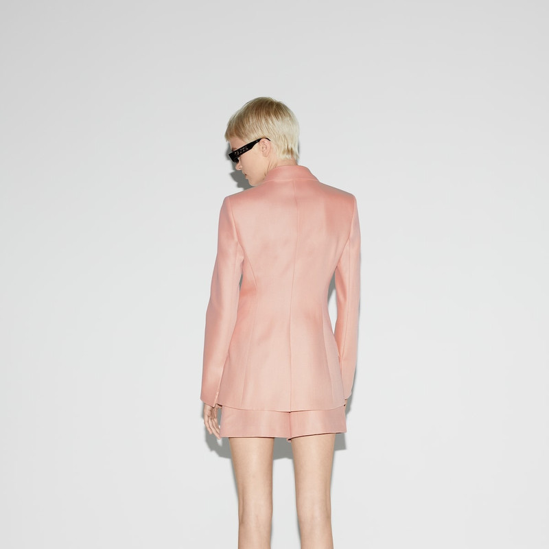 Double-breasted wool mohair jacket 4