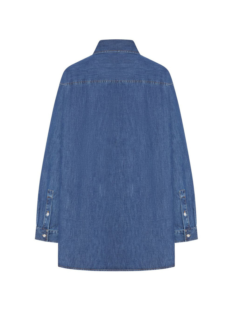 Valentino logo-detail denim shirt outlook