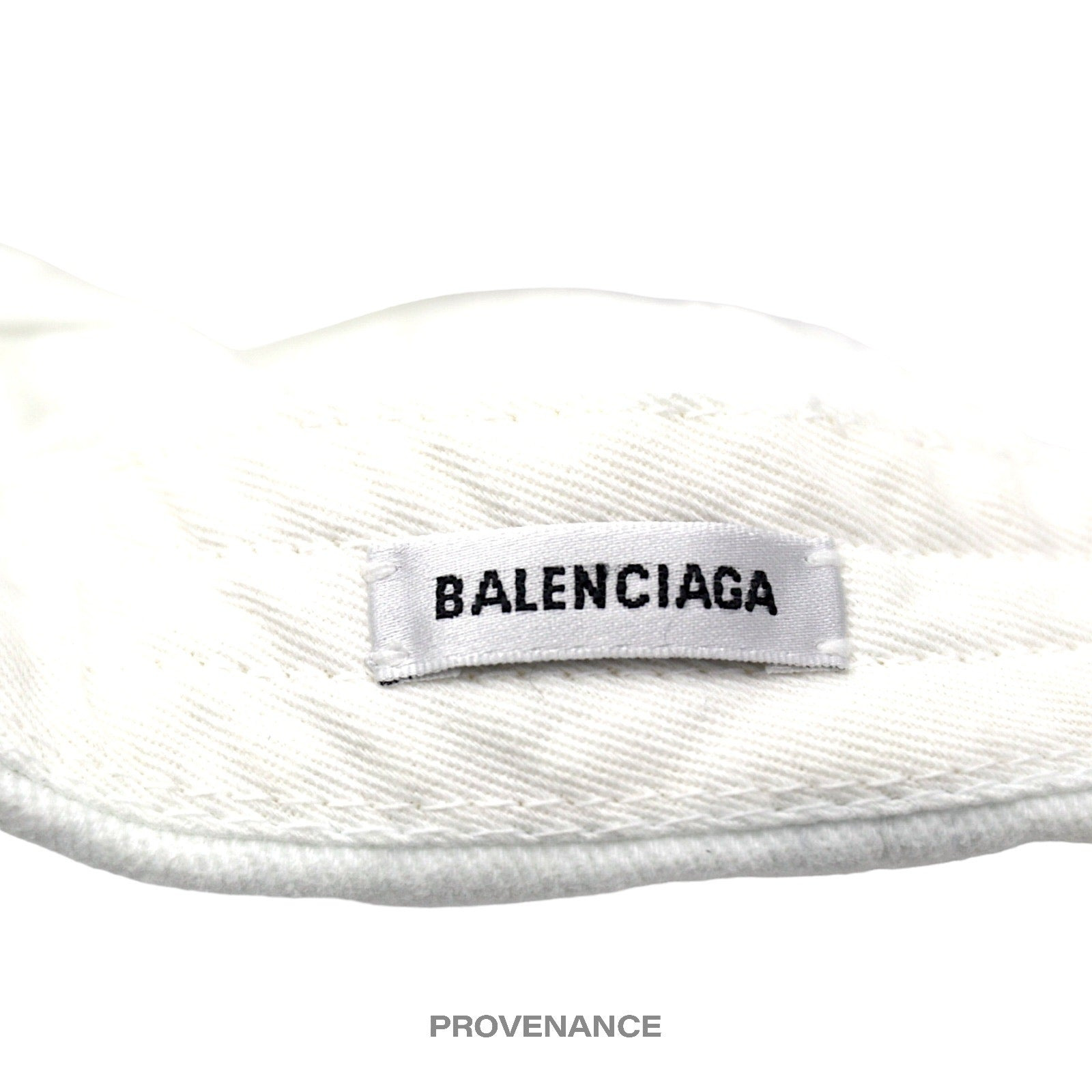 Balenciaga Embroidered Logo Cap Hat - White - 9