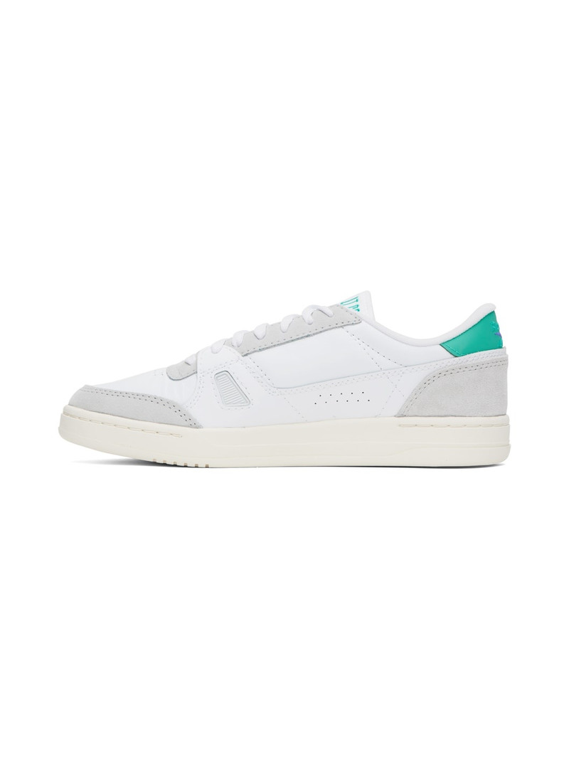 Reebok White & Gray Lt Court Sneakers outlook