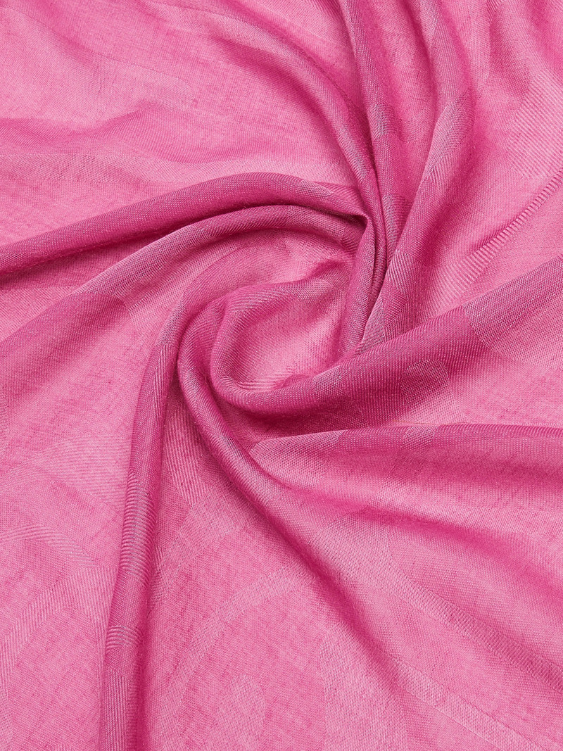 EREMI Cotton, modal and cashmere jacquard shawl - SHOCKING PINK 3