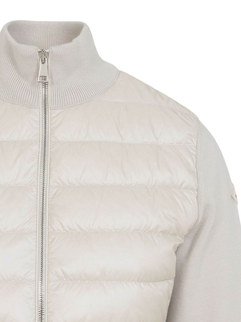 quilted knit-panel jacket - 3