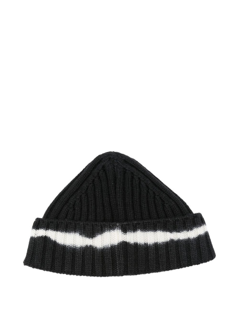 Off-White ribbed-knit beanie outlook