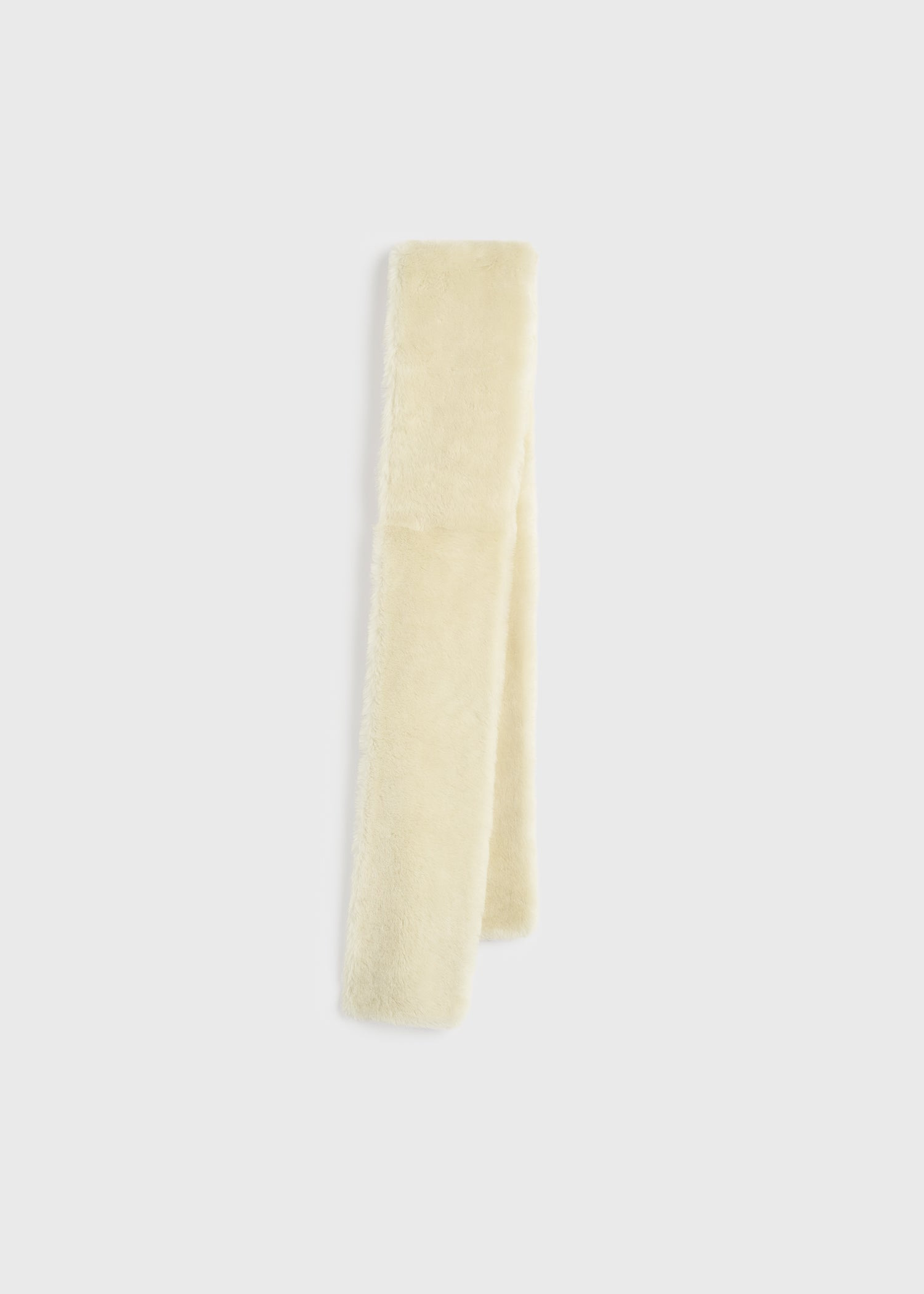 Shearling tuxedo scarf ecru - 5