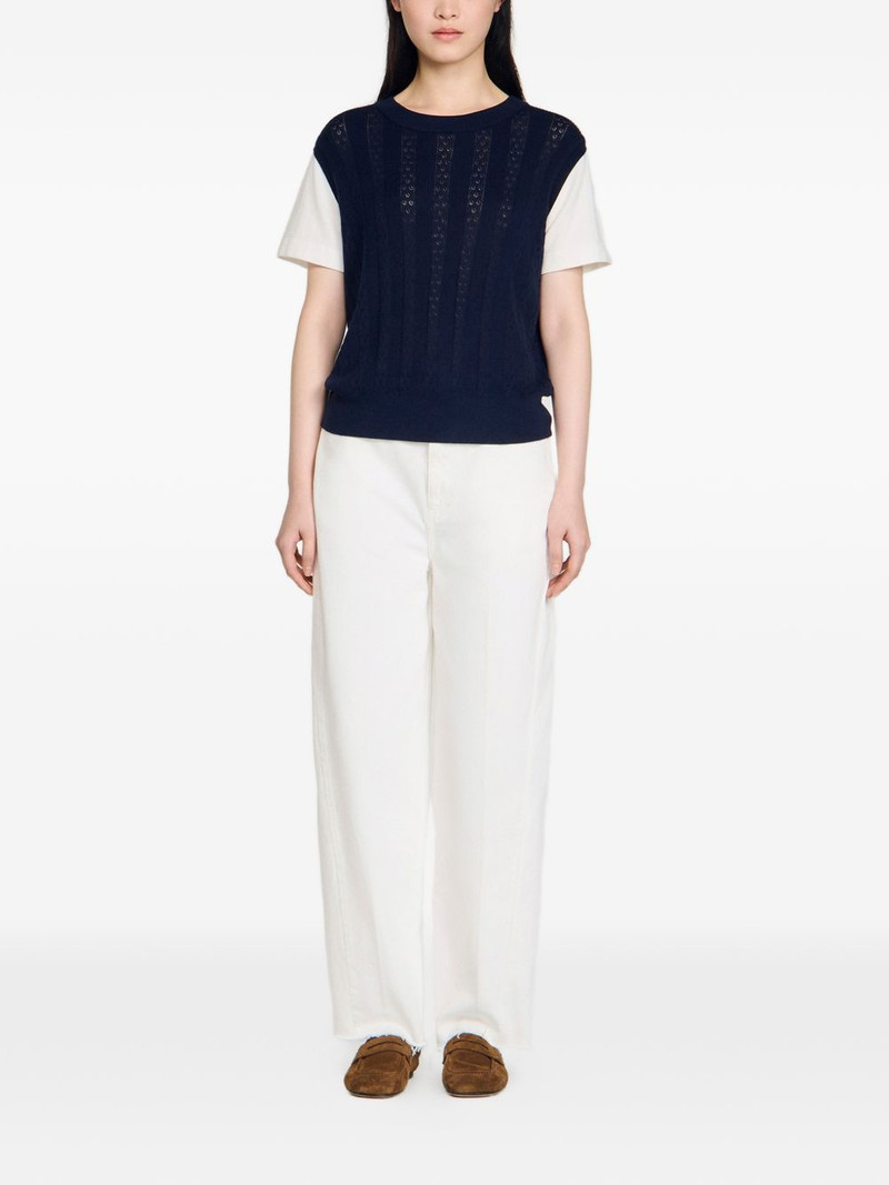 Sandro layered-effect T-shirt outlook