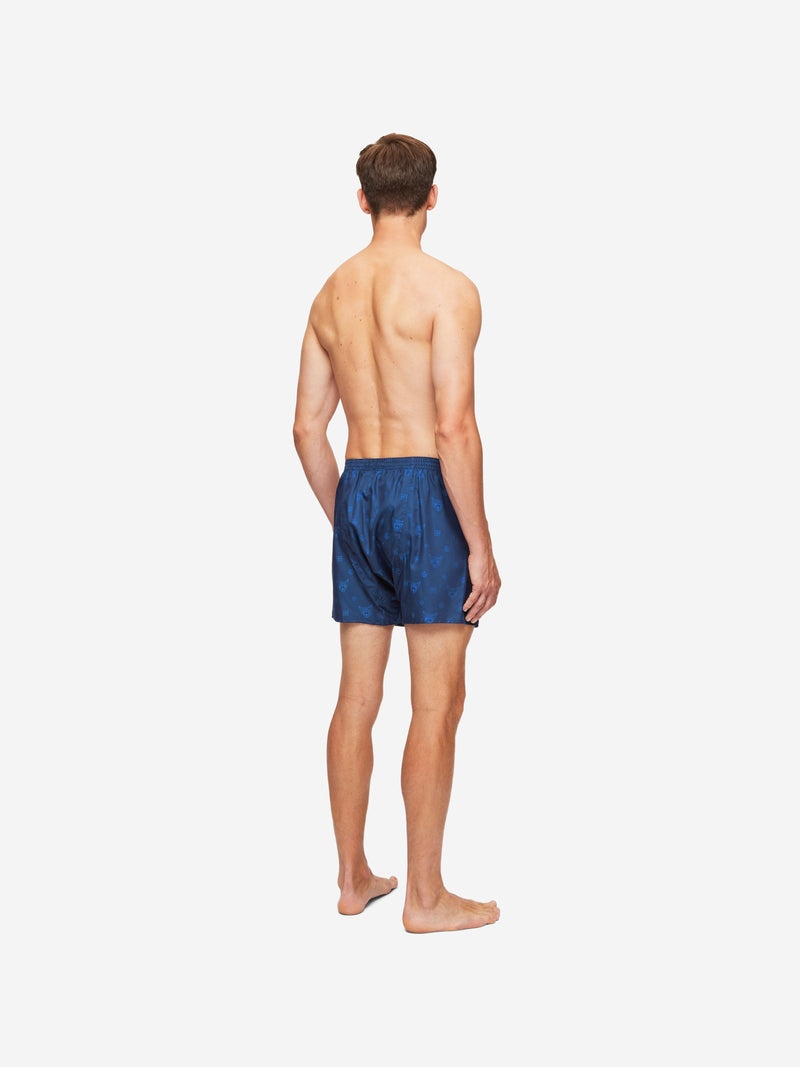 Men's Classic Fit Boxers Paris 24 Cotton Jacquard Navy - 5